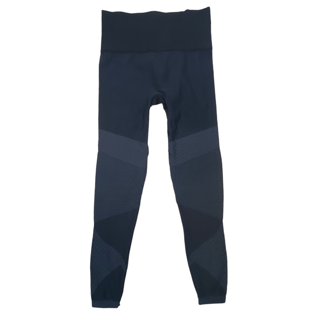 Spanx Ribbed Compression Tight Legging Black Gray… - image 1